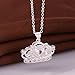 HMILYDYK 925 Sterling Silver Plated Crown Pendant Lady's fine Jewellery