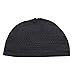 X-Large Plain Black Cotton Stretch Knit Kufi Hat Prayer Cap - Comfortable Fit