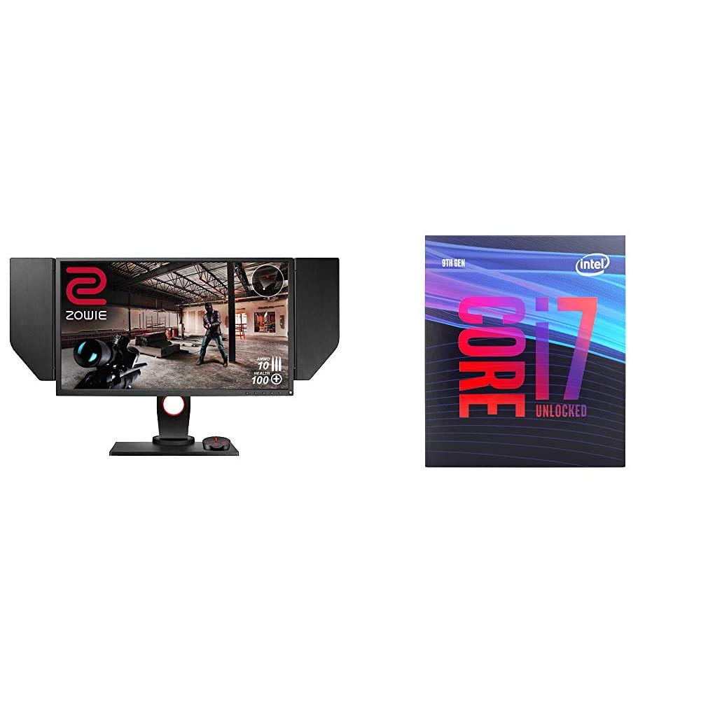 BenQ Zowie XL2546 24.5 Inch 240Hz Gaming Monitor & Intel Core i7-9700K Desktop Processor 8 Cores up 