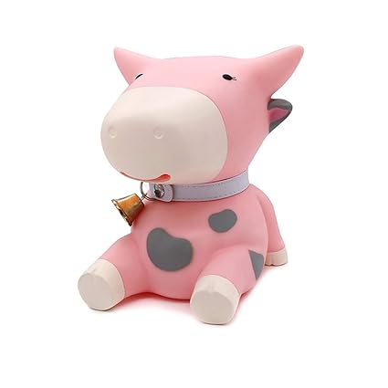 Baidecor Cute Dairy Cow Money Box Piggy Bank Pink - 