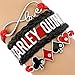 Infinity Love Harley Quinn Bracelet Red and Black Deluxe