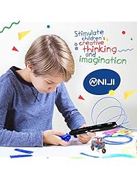 Bolígrafo de impresión 3D para niños con pantalla LCD de grado profesional para niños y adultos. Seguro para hacer dibujos, artes, manualidades. Fuente de alimentación USB Niji Global Marca EE. UU.