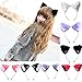 LING'S SHOP Fashion Girl Cute Cat Fox Ear Long Fur Hair Headband Anime Cosplay Party Costume (White)