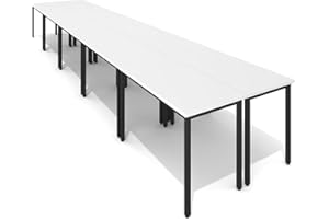Bonzy Home Conference Tables 23ft Office Computer Desk for Meeting Room Study Writing Printer Podcast Table for 24 People Modern White 10PCS 275.5"x47.2"x29.5"