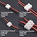 100Pcs 2P CH2 + 3P CH3 Quick Connector Spring Wire Connector Screw Terminal Barrier Block for LED Strip Light Wire Connecting - 4 Styles