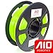 AIO Robotics AIOBRIGHTGREEN PLA 3D Printer Filament, 0.5 kg Spool, Dimensional Accuracy +/- 0.02 mm, 1.75 mm, Bright Green