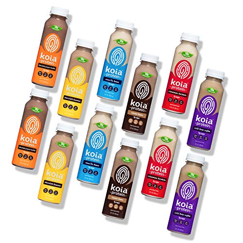 Koia Protein Variety 12Pack Ready To Drink Plant Protein Shakes (12 oz) Dairy Free, Gluten