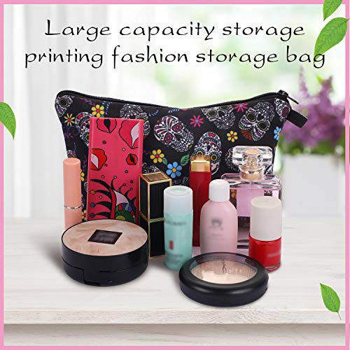 4 Pieces Cosmetic Bag Sugar Skull Makeup Bags Travel Makeup Pouch Skull Flowers Toiletry Bag for Women Cosmetics Keychains and More Daily Items 6 4 Pieces Cosmetic Bag Sugar Skull Makeup Bags Travel Makeup Pouch Skull Flowers Toiletry Bag for Women Cosmetics Keychains and More Daily Items