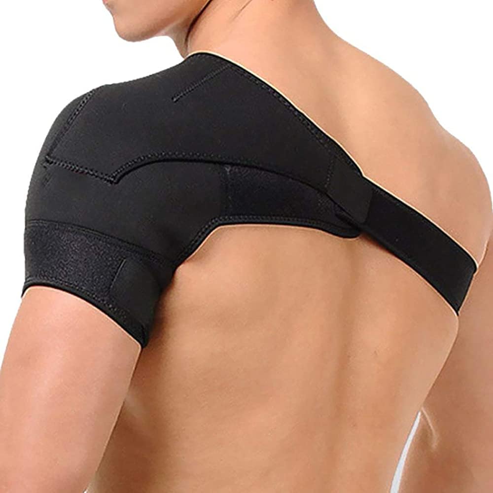SOLO ACTFIT Adjustable Shoulder Brace Men Women Recovery Shoulder Brace Shoulder Stability Support Brace Neoprene Adjustable Shoulder Strap Extra Comfort Right or Left Shoulder