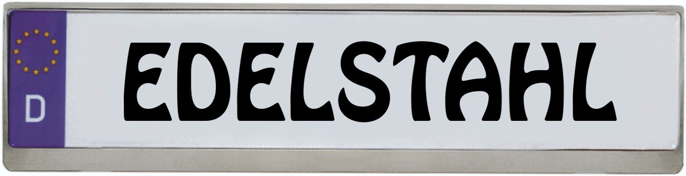 carstyling XXL Design number plate frame stainless steel 1 piece