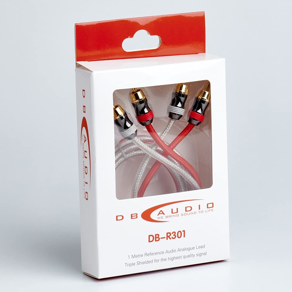 DB Audio Systems DBR301 1 Metre Triple Shielded RCA Cable, For Car Audio Amplifiers