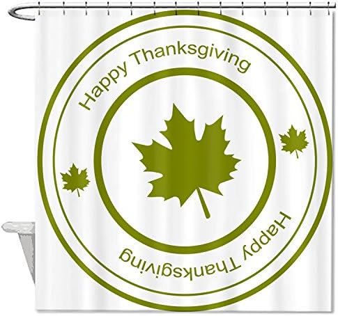 HANHAOKI Fall Leaf Thanksgiving Bathroom Decor Polyester Fabric Shower Curtain Liner 48"x72"