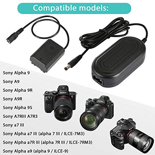 PowEver NPFZ100 Camera AC Power Adapter Dummy Battery Charger Kit for