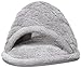 Dearfoams Women's Terry Slide Flat, Grey, Large / 9-10 B(M) US