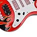 Guitar, WOLFBUSH Multi-function Kids Electric Guitar 4 Strings Musical Instruments Educational Toy Children Rock Band Music Used for Family Gatherings Performances Entertainment - Red Flame