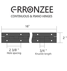 2PCS Heavy Duty Piano Hinge 16 Inch Continuous