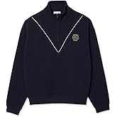 Lacoste mens Loose Fit Zip Neck Piqué Sweatshirt