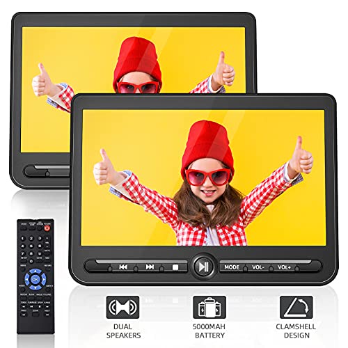 10.5" Dual Screen Portable DVD Player for Car, Arafuna 5Hour