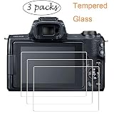 PCTC Tempered Glass Screen Protectors Compatible for Canon EOS M50 Canon EOS 200D SL2 M100 Digital Camera (3 Packs)