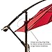 FLAME&SHADE 10 ft Offset Cantilever Outdoor Patio Umbrella - Red