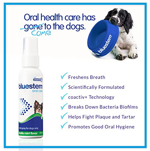 Dog Oral Spray Breath Freshener: Pet Dental Teeth & Mouth Cleaning Spray That Treats All Dogs Bad Breath Smell When Breathing. Tooth Tartar + Plaque Cleaner Remedy. Small Mint Flavor Remover for Pets