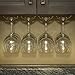 Wine Glass Rack - 4 Row Hanging Wine Rack Under Cabinet Wine Glass Rack Metal Wine Rack Stemware Hangers in Silver