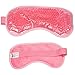 Cooling Eye Mask Reusable Gel Eye Mask for Puffy Eyes,Ice Eye Mask Cold Eye Mask Frozen with Plush Backing for Headache,Migraine,Stress Relief-Color Pastel Pink