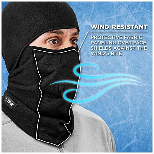 Ergodyne N-Ferno 6823 Balaclava Ski Mask, Wind-Resistant Face Mask, Hinged Design to Wear as Neck Gaiter - Image 3