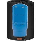 Wsobue Round Well Pressure Tank Cover (5°F) - Insulated Well Pump Cover - Water Well Tank Covers - Thickened 3 Layers Water Well Tank Covers Insulated Freeze Proof (Black, 16"Dia x 32"H)