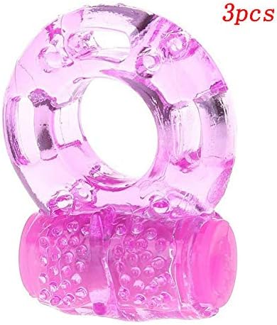 3Pack Delay Ring Silicone Shock Time Elasticity Lock Pink