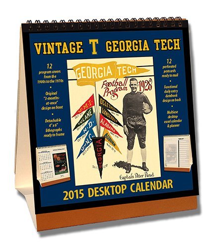 By Asgard Press Georgia Tech Yellow Jackets 2015 Easel Desktop Vintage Football Calendar [Calendar] by 