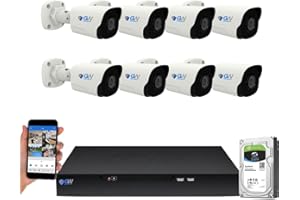 GW Security 16 Channel 12MP NVR UltraHD 4K Face Recognition NDAA & TAA Compliant Security Camera System with 8 x 8MP Outdoor & Indoor PoE Bullet Cameras, 10 Smart AI Functions