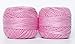LE PAON 1000yard Premium Pearl Cotton Crochet Thread in Balls Friendship Bracelets Floss String Crafts Floss Parent-Child Interaction Knitting Needlework size8，50g，2 Light Pink Balls (Color no：605）