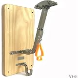 Support Mural Moto Dequate - Porte-Casque Et Cintre Pour Veste, Design Bois Et Métal