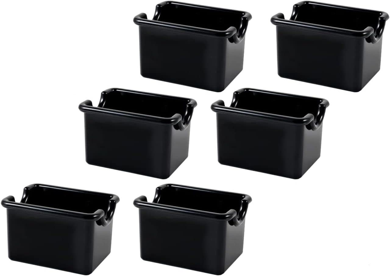 SWEET HOME Set of 6 black plastic sugar and tea bag holders for bars cod.BR00621LU cm 8,5x6,5x5h by Varotto & Co.