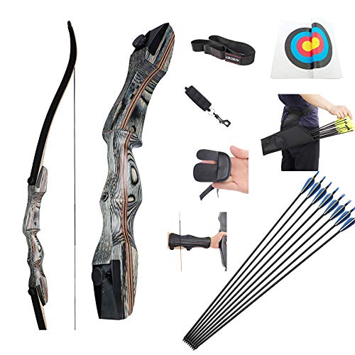 OEELINE Airobow Recurve Bow and Arrow Set, Takedown Archery Bow 62 inch