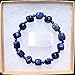 Zenergy Gems Charged Custom (2-Bead) Natural Premium Lapis Lazuli Stretchy Bracelet + Selenite Charging Crystal Included
