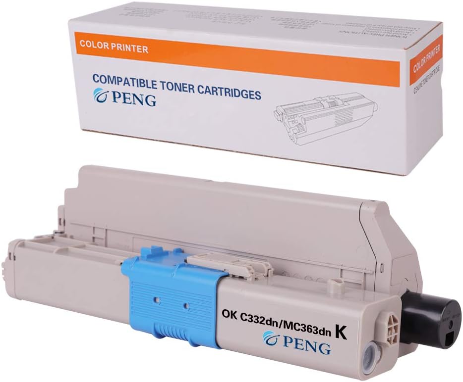 Kuncheng Compatible Toner Cartridge for OKI Okidata C332 C332dn MC363 MC363dn Printers Replacement for 46508704 46508703 46508702 46508701 K/3,500 Pages,and CMY/3000pages(4-Color Pack: Computers & Accessories