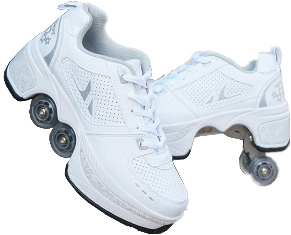 sanheng fire Deformation Parkour Shoes Four Rounds of Running Shoes Roller Skates : Sports & Outdoors