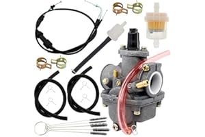 YOFMOO PW80 Carburettor Throttle Cable for Yamaha PW 80 1985-2006 Carb With Gas Filter