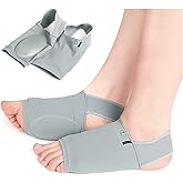 Price Xes Upgrade Metatarsal Compression Arch Support Sleeves with Gel Pad Inside - Arch Support Brace for Flat Foot & Plantar Fasciitis Pain Relief - Women & Men - 1 Pair (Gray)
