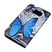 Galaxy S7 Edge Case,Samsung Galaxy S7 Edge Case,CASELAND [Full-Protection] Wallet Premium PU Leather Flip Cover with Credit Card ID Holders and Slot Case for Samsung Galaxy S7 Edge [2016] - Butterfly