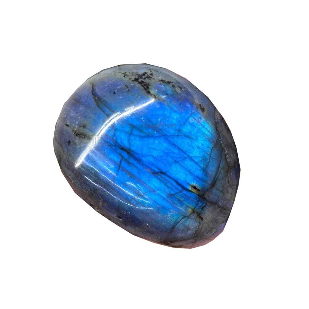 Hsthe Sea Natural Labradorite Plam Stones Natural Palm Stone with Energy Healing Crystals Polished Gemstone Large Size Reiki Crystal