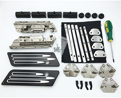 Saddlebag Billet Aluminum Latches Cover Hard Bags Hinges Latch Hardware Kit Rubber for Harley Touring 1993-2013
