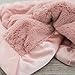 Super Soft Plush Satin Border Baby Receiving Blankets, Pink