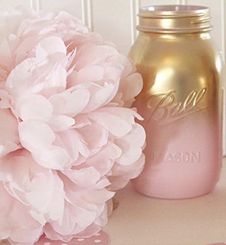 ONE Gold and Pink Ombre Mason Jar