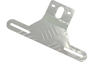 Kewucn Car Aluminum License Plate Light Bracket, Auto License Plate Holder Bracket and Light Mount, Universal Vehicle Exterior Accessories for UTV ATV Trailer Truck RV Motorcycles (Sliver)