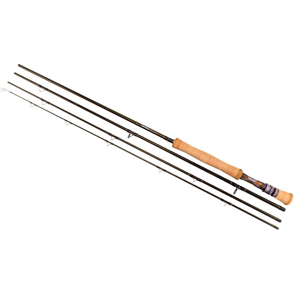 Snowbee Diamond 2 7 Wt. 4-Piece Fly Rod , Olive Green 10 ft- High-Performance Tri-Modulus Carbon Technology, 4 Piece Fly Rods & Matching Cotton Drill Rod Bag