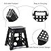 Acko 2 Pack 16 Inches Super Strong Folding Step Stool for Adults, Kitchen Stepping Stools, Garden Step Stool Black