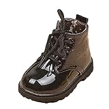AMA(TM) Toddler Baby Girls Boys Leather Flat Pumps Snow Ankle Boots Shoes